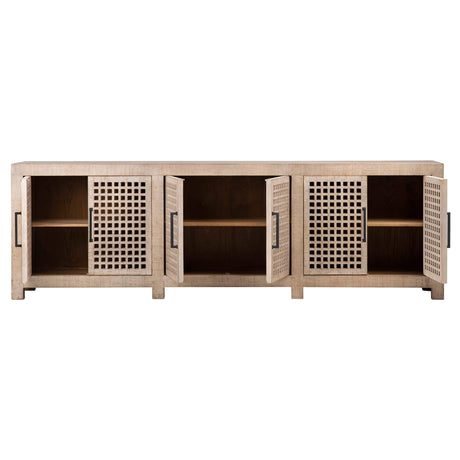 Devina 6 Door Sideboard, Light Warm Wash by Dovetail at Eve Furniture