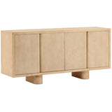 Thalia 4 Door Sideboard, Light Natural by Dovetail at Eve Furniture