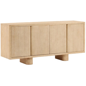 Thalia 4 Door Sideboard, Light Natural by Dovetail at Eve Furniture