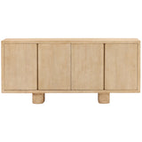 Thalia 4 Door Sideboard, Light Natural by Dovetail at Eve Furniture