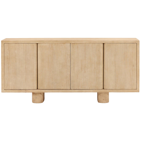 Thalia 4 Door Sideboard, Light Natural by Dovetail at Eve Furniture