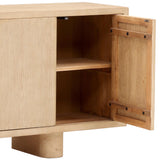 Thalia 4 Door Sideboard, Light Natural by Dovetail at Eve Furniture