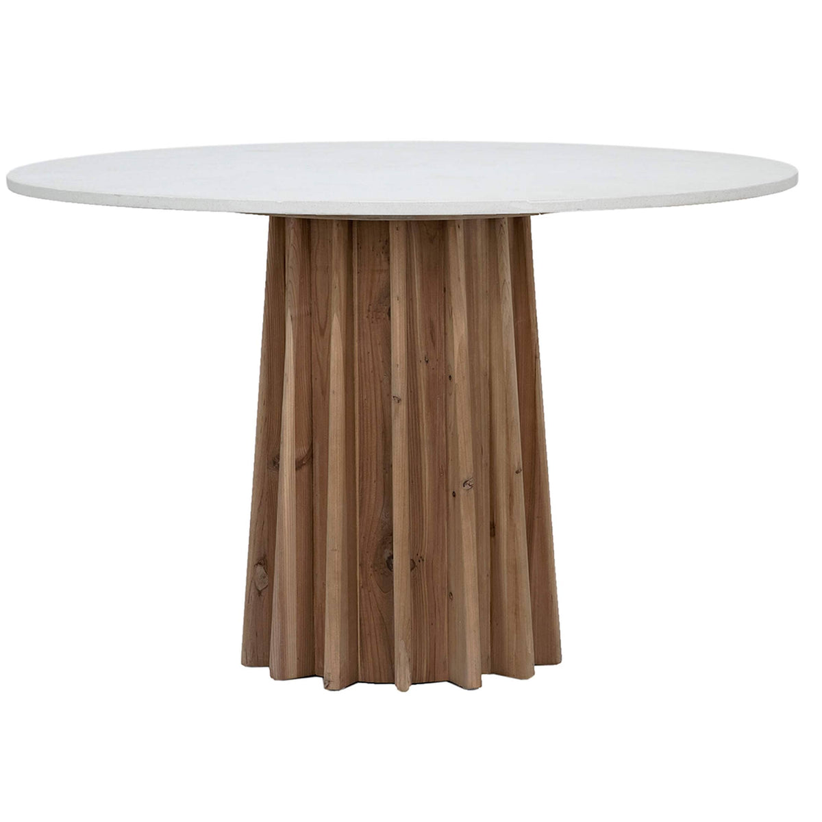 Adonis Dining Table, White Concrete by Dovetail at Eve Furniture