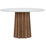 Adonis Dining Table, White Concrete by Dovetail at Eve Furniture
