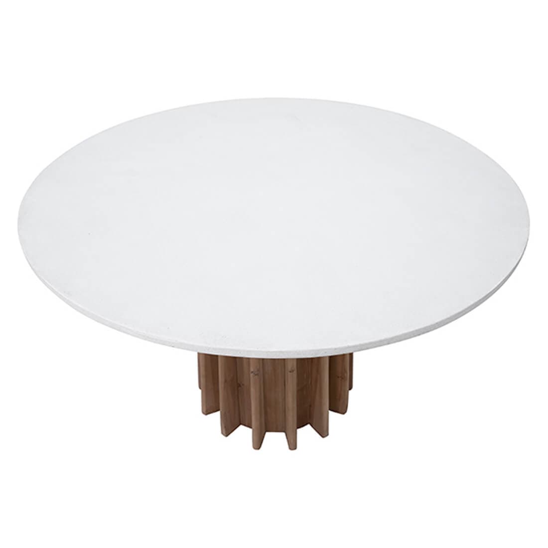 Adonis Dining Table, White Concrete by Dovetail at Eve Furniture