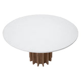 Adonis Dining Table, White Concrete by Dovetail at Eve Furniture