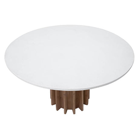 Adonis Dining Table, White Concrete by Dovetail at Eve Furniture