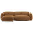 Sonique Chaise Sectional, Caramel by Dovetail at Eve Furniture