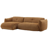 Sonique Chaise Sectional, Caramel by Dovetail at Eve Furniture