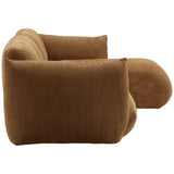 Sonique Chaise Sectional, Caramel by Dovetail at Eve Furniture