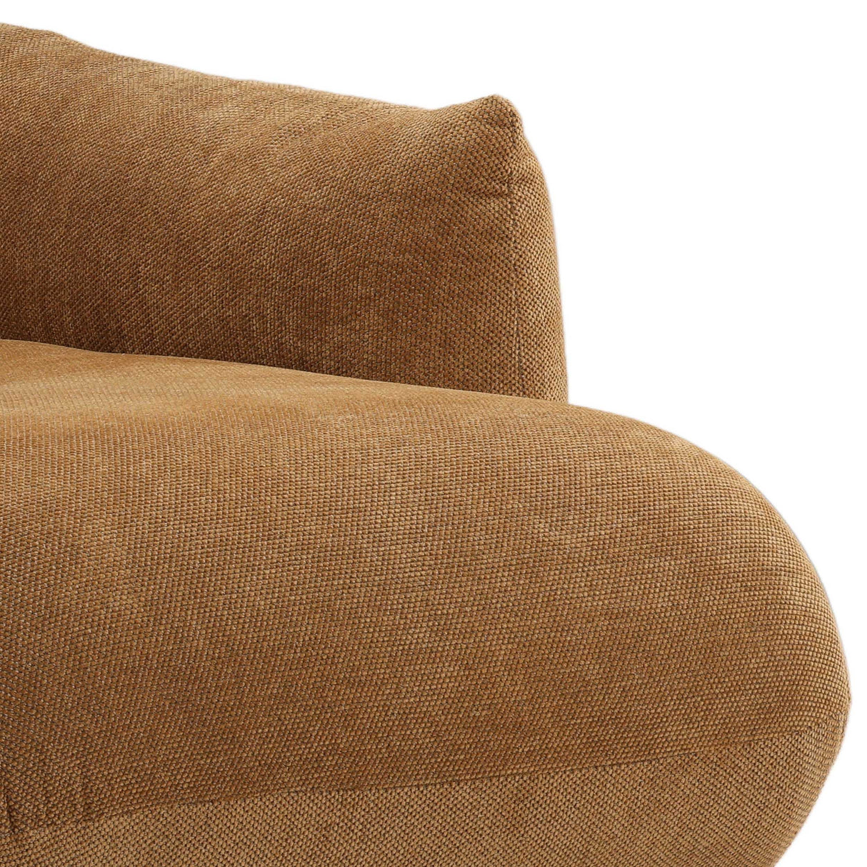 Sonique Chaise Sectional, Caramel by Dovetail at Eve Furniture