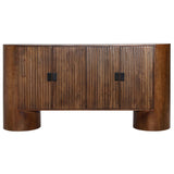 Stephenson 4 Door Sideboard, Medium Brown by Dovetail at Eve Furniture