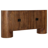 Stephenson 4 Door Sideboard, Medium Brown by Dovetail at Eve Furniture