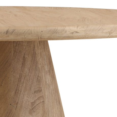 Marci Round Dining Table, Weathered Natural by Dovetail at Eve Furniture