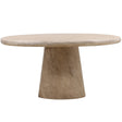 Marci Round Dining Table, Weathered Natural by Dovetail at Eve Furniture