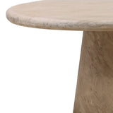 Marci Round Dining Table, Weathered Natural by Dovetail at Eve Furniture
