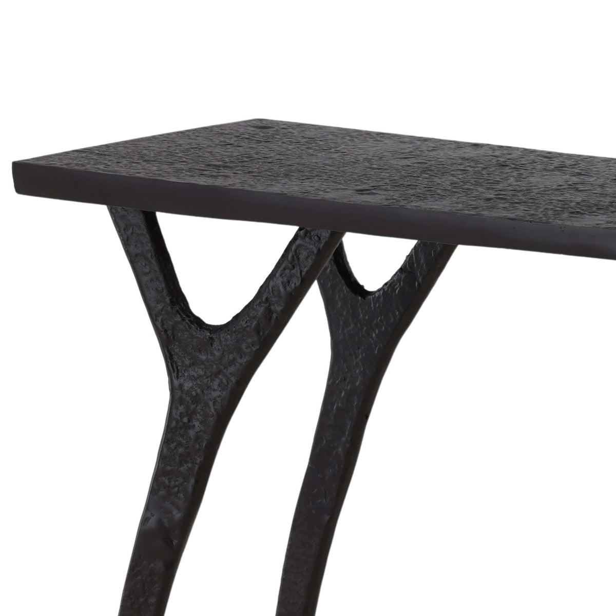 Bastien Console Table, Black by Dovetail at Eve Furniture
