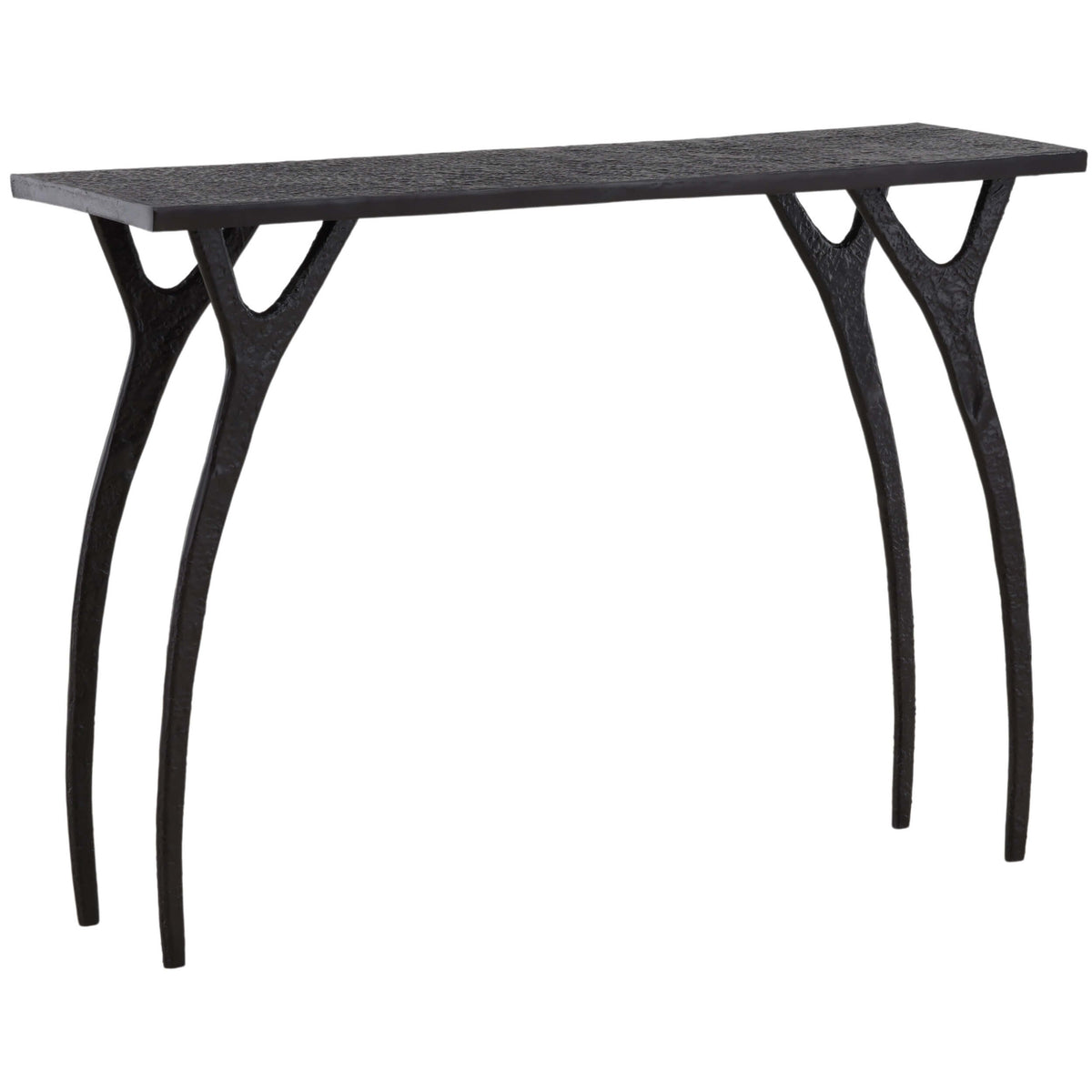 Bastien Console Table, Black by Dovetail at Eve Furniture