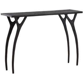 Bastien Console Table, Black by Dovetail at Eve Furniture