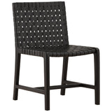 Benson Leather Dining Chair, Black, Set of 2 by Dovetail at Eve Furniture