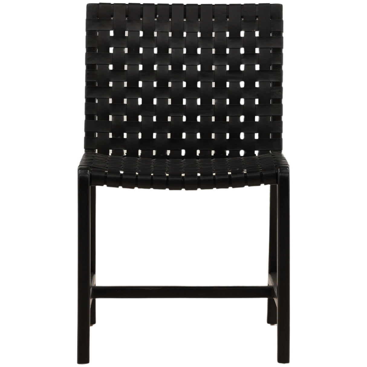 Benson Leather Dining Chair, Black, Set of 2 by Dovetail at Eve Furniture