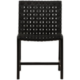 Benson Leather Dining Chair, Black, Set of 2 by Dovetail at Eve Furniture
