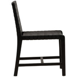 Benson Leather Dining Chair, Black, Set of 2 by Dovetail at Eve Furniture