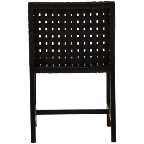 Benson Leather Dining Chair, Black, Set of 2 by Dovetail at Eve Furniture