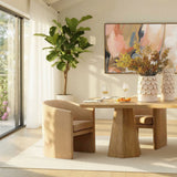 Traverly Dining Table, Light Natural by Dovetail at Eve Furniture