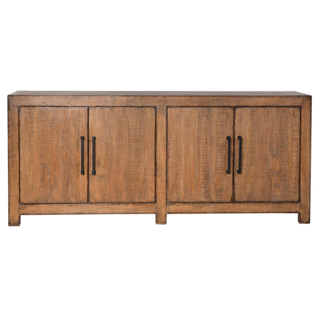 Merwin 4 Door Sideboard, Medium Brown by Dovetail at Eve Furniture