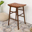 Maya 30" Genuine Leather Stool In Tan by Ashcroft Imports at Eve Furniture