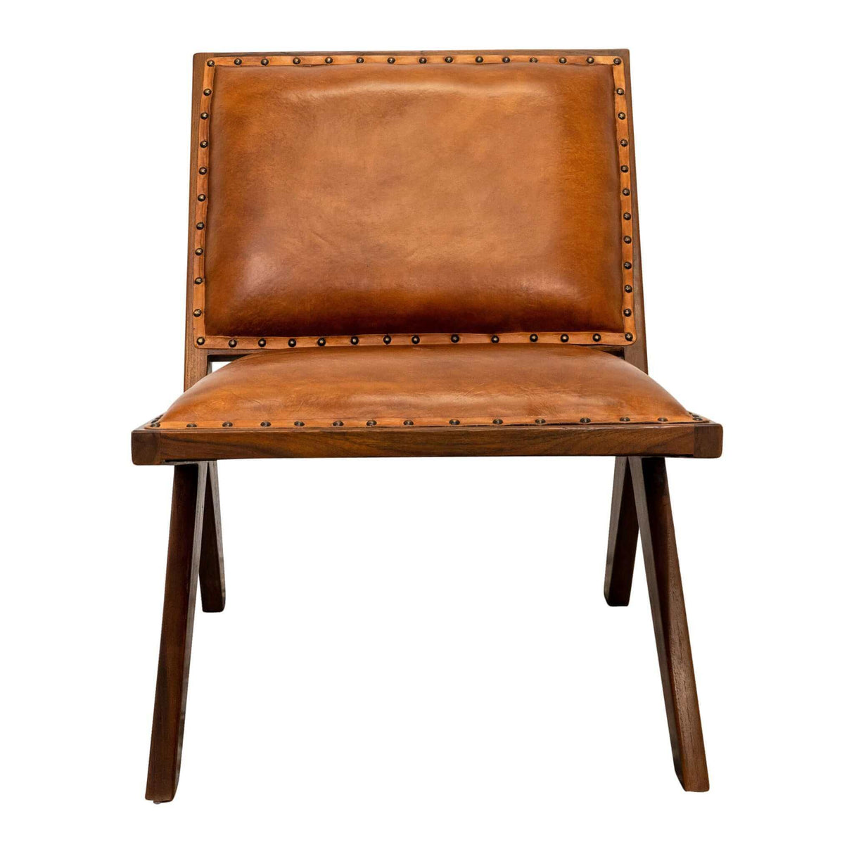 Colin Tan Leather Lounge Chair by Ashcroft Imports at Eve Furniture