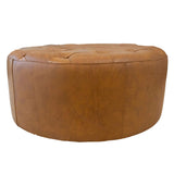 Seletar Tan Leather Ottoman by Ashcroft Imports at Eve Furniture
