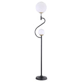 Dacki Black 69-inch Dual Spherical Bulb Metal Floor Lamp by Coaster at Eve Furniture