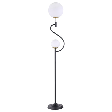 Dacki Black 69-inch Dual Spherical Bulb Metal Floor Lamp by Coaster at Eve Furniture