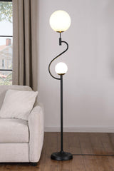 Dacki Black 69-inch Dual Spherical Bulb Metal Floor Lamp by Coaster at Eve Furniture