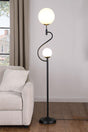 Dacki Black 69-inch Dual Spherical Bulb Metal Floor Lamp by Coaster at Eve Furniture