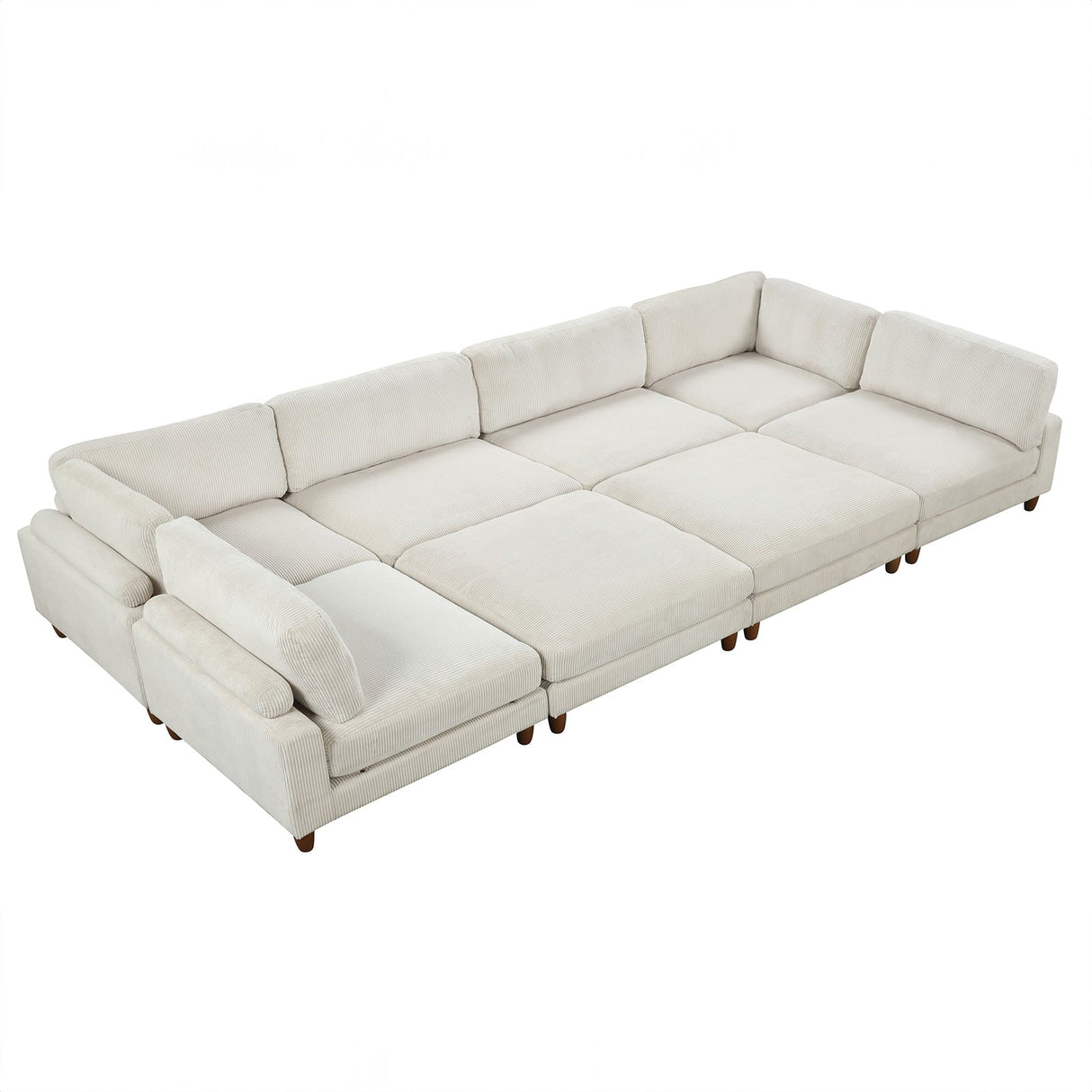 Dagenham Beige Sectional [ B ] by Furniture of America at Eve Furniture