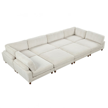 Dagenham Beige Sectional [ B ] by Furniture of America at Eve Furniture