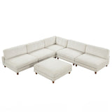 Dagenham Beige Sectional [ C ] by Furniture of America at Eve Furniture
