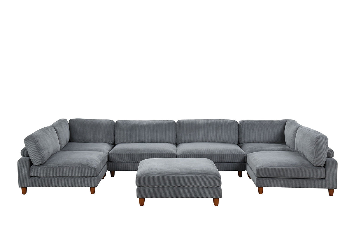 Dagenham Gray Sectional [ A ] by Furniture of America at Eve Furniture