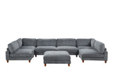 Dagenham Gray Sectional [ A ] by Furniture of America at Eve Furniture