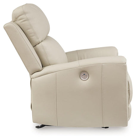 Dahlmoore Almond Power Recliner by Ashley at Eve Furniture