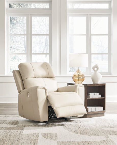 Dahlmoore Almond Power Recliner by Ashley at Eve Furniture