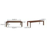 Daifuku Brown Large Dining Table by Moe's Home at Eve Furniture