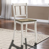 Dakota Antique White/Ash Brown Counter Height Chair by Furniture of America at Eve Furniture