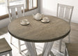 Dakota Antique White/Ash Brown Counter Ht. Table by Furniture of America at Eve Furniture