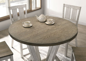 Dakota Antique White/Ash Brown Counter Ht. Table by Furniture of America at Eve Furniture