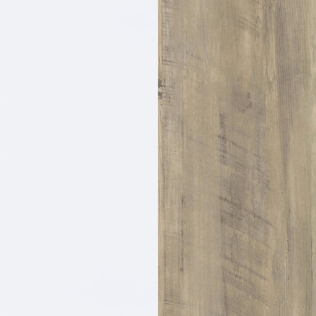 Dalton White and Distressed Pine 65-inch 6-shelf Bookcase by Coaster at Eve Furniture