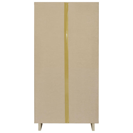 Dalton White and Distressed Pine 65-inch 6-shelf Bookcase by Coaster at Eve Furniture